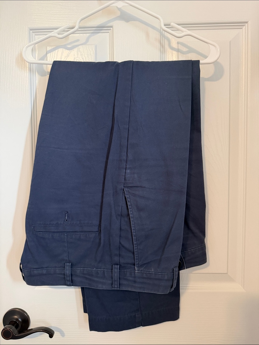 Men's Navy Chino Pants - Classic Fit
